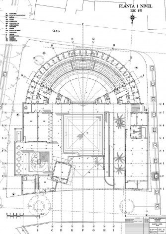 Centro Cultural de Moravia, Medellín, planta nível 1 [Fundación Rogelio Salmona]