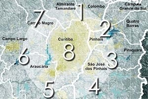 Carta imagem dos subsistemas identificados na região de intervenção
  	  	 <br />Imagem dos autores do projeto 