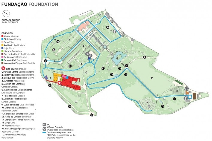 Fundação de Serralves – Museu de Arte Contemporânea, mapa da instituição<br />Imagem divulgação  [Website Fundação Serralves]