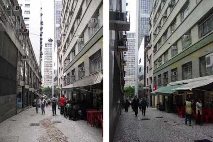 Rua Dr. Miguel Couto, Largo do Café, local da instalação artística Clara-Clara, de Laura Vinci<br />Foto divulgação 