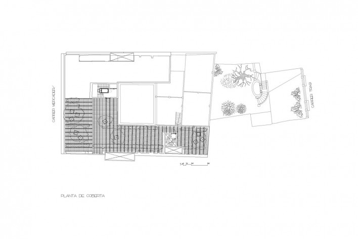 Planta coberta<br />Deseño Estudio Miralles-Tagliabue 