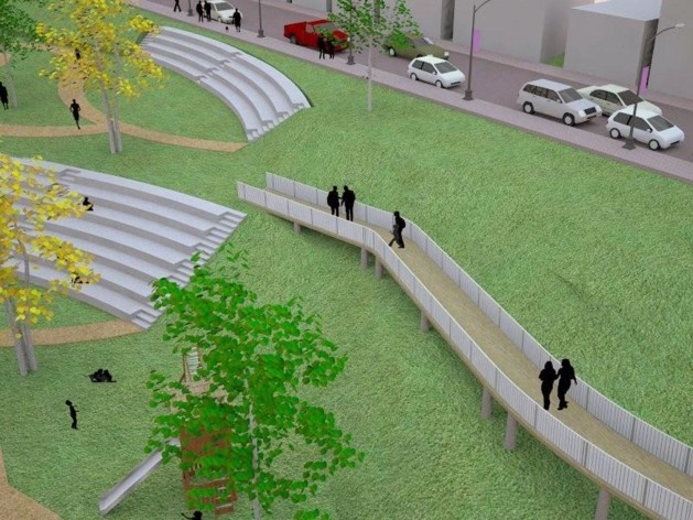 Parque Municipal Nair Bello, estudos volumétricos da fase 01, São Paulo SP Brasil, 2020. Secretaria Municipal do Verde e do Meio Ambiente<br />Imagem divulgação  [Celso Sampaio Arquitetura]