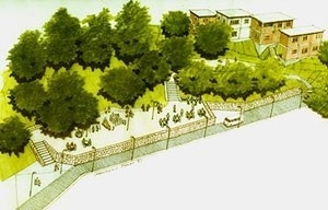 Croqui da praça das lavadeiras<br />Imagem do autor do projeto 