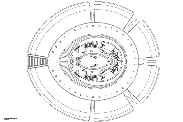 Floor plan level 4.“The Khan Shatyr Entertainment Centre”, Astana, Kazakhstan, 2006–2010. Foster+Partners
