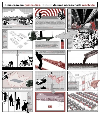 Comic.Concurso Habitação para Todos_CDHU. Categoria Sobrados - 1º lugar.<br />Autores do projeto  [equipe vencedora]