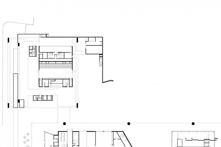 Museu Nacional dos Coches, planta térreo do anexo, Lisboa. Arquiteto Paulo Mendes da Rocha, MMBB arquitetos e Bak Gordon arquitetos<br />Imagem divulgação 