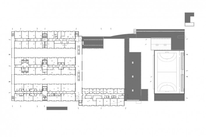 Escola Gaspar Frutuoso, planta primeiro pavimento, Ribeira Grande, Azores, Portugal, 2016. Arquiteto Carlos Almeida Marques<br />Imagem divulgação  [Acervo Arquiteto Carlos Almeida Marques]