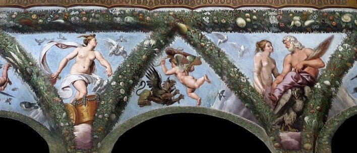 Rafael Sanzio, Loggia di Amore e Psiche, detalhe, Vila Farnesina, Roma<br />Foto Victor Hugo Mori 