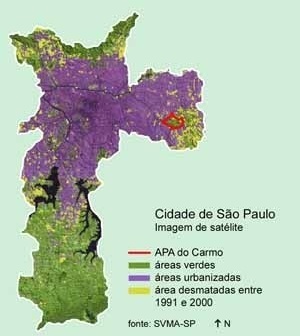 Mapa de situação - área de intervenção assinalada em vermelho<br />Imagem dos autores do projeto 