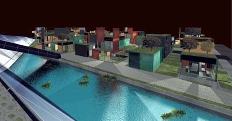Vista noturna<br />Imagem dos autores do projeto 