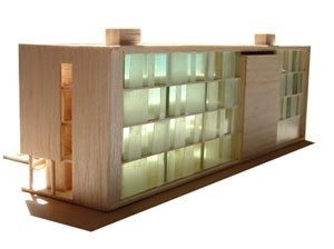 Maquete (fachada leste)<br />Imagens dos autores do projeto 
