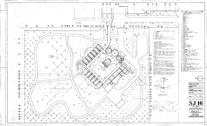 Residência dos Padres Claretianos, desenhos do projeto executivo, Batatais SP Brasil, 1984. Arquitetos Affonso Risi e José Mario Nogueira<br />Imagem divulgação  [Acervo FAU USP]