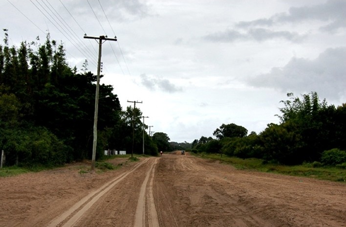 Ruas de areia de Bojuru