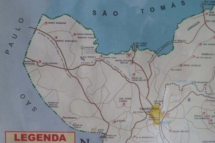 Localização do distrito de Guardinha, Estado de Minas Gerais<br />Foto Michel Gorski 