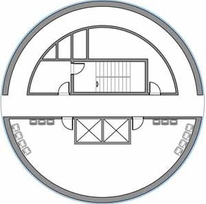 Planta do térreo - corpo principal<br />Imagem dos autores do projeto 