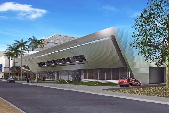 Concurso de Propostas Arquitetônicas para o futuro SESC Guarulhos, 9º lugar. Batagliesi Arquitetos + Designers<br />Desenho autores 