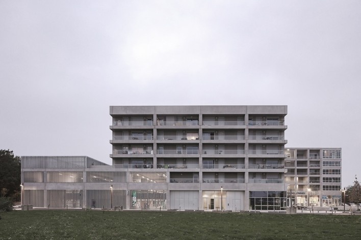 Bottière Chénaie, Nantes, France, 2019. Architects Kees Kaan, Vincent Panhuysen, Dikkie Scipio (authors) / Kaan Architecten<br />Foto/ photo Sebastian van Damme 