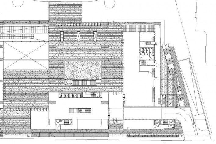 Nova Bocconi, planta térreo (detalhe). Grafton Architects [Grafton Architects]