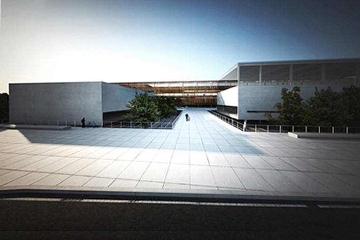 Concurso de Propostas Arquitetônicas para o futuro SESC Guarulhos, 10º lugar. Núcleo de Arquitetura + GrupoSP<br />Desenho dos autores 