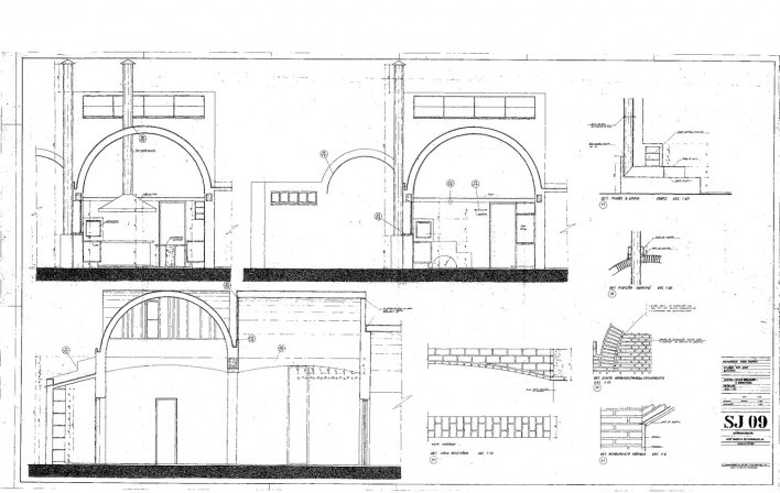 Residência dos Padres Claretianos, desenhos do projeto executivo, Batatais SP Brasil, 1984. Arquitetos Affonso Risi e José Mario Nogueira<br />Imagem divulgação  [Acervo FAU USP]