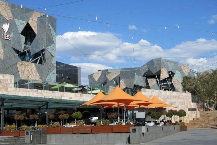 Federation Square<br />Foto Gabriela Celani 
