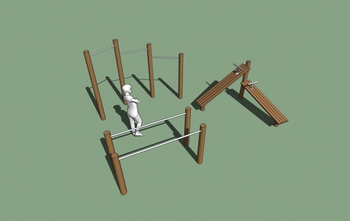 Modelo 3D - Academia<br />Imagem dos autores do projeto 