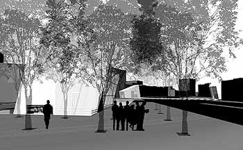 Perpectiva da lanterna 1 – Praça- <br />Autores do projeto 