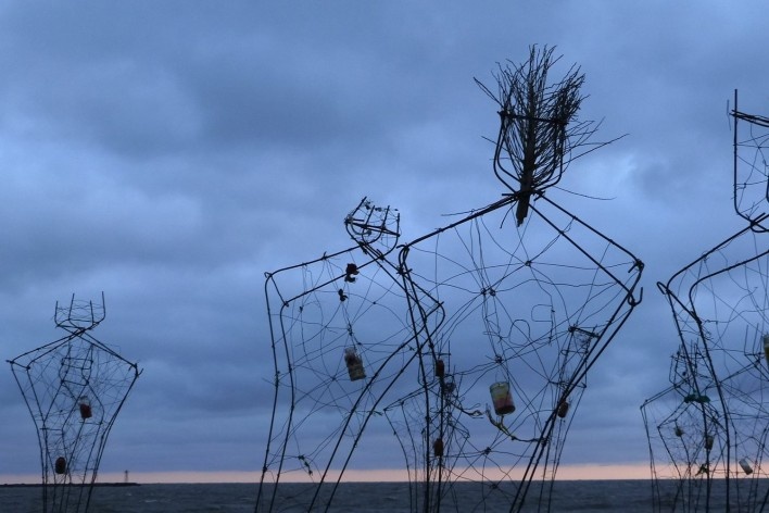 Memorial aos migrantes, Elea 2018, Colônia do Sacramento, Uruguai. Coletivo Arrabal<br />Foto Nicolas Lorenzo 
