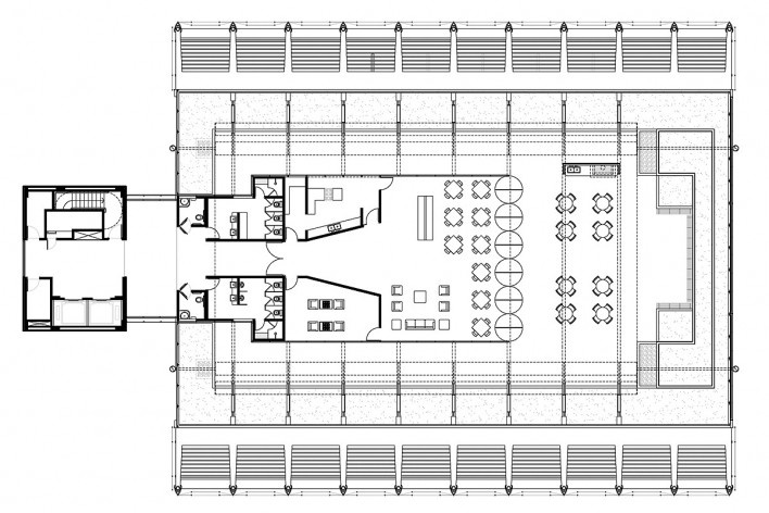 Edifício Sede do Confea, pavimento tipo, Brasília DF. Pedro Paulo de Melo Saraiva Arquitetos Associados