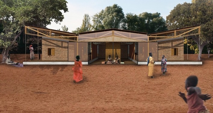 A Casa de Jajja, maquete eletrônica, Kikajjo, Kampala, Uganda, 2019. Arquiteta Mariana Montag<br />Imagem divulgação  [Acervo Mariana Montag]