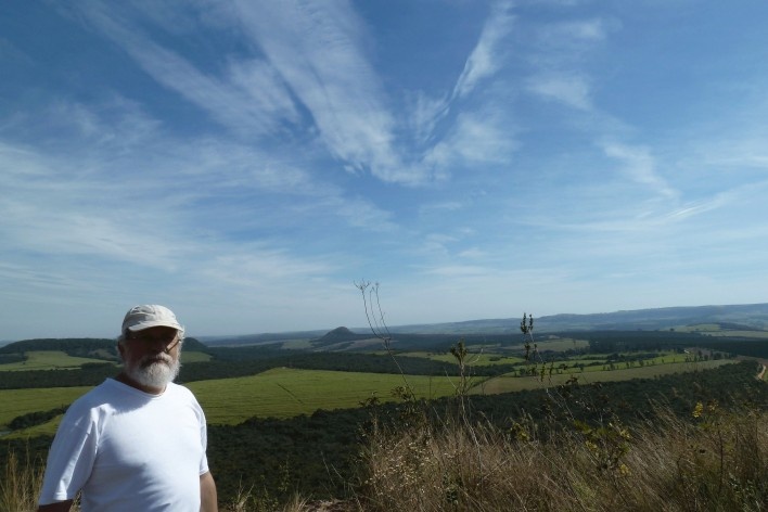Michel Gorski no Morro da Mesa<br />Foto Áurea Pereira da Silva 