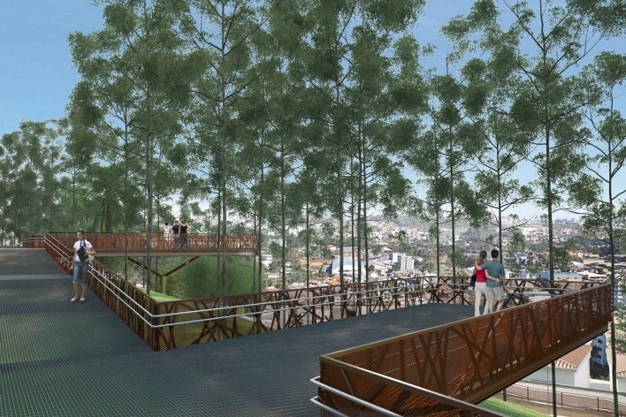 Parque Sabesp Butantã, perspectiva do projeto. Levisky arquitetos estratégia urbana<br />Imagem divulgação 