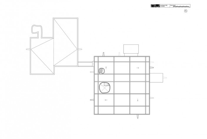 Casa Shodhan, planta cobertura, Ahmedabad, Gujarat, Índia, 1951-56. Arquiteto Le Corbusier<br />Reprodução/reproducción  [website historiaenobres.net]