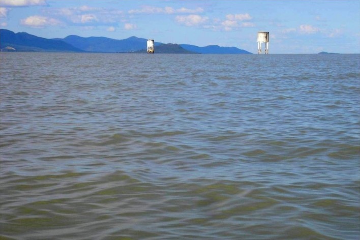 Lago de Sobradinho, reservatórios da cidade de Remanso alagada<br />Foto Sanane Sampaio 