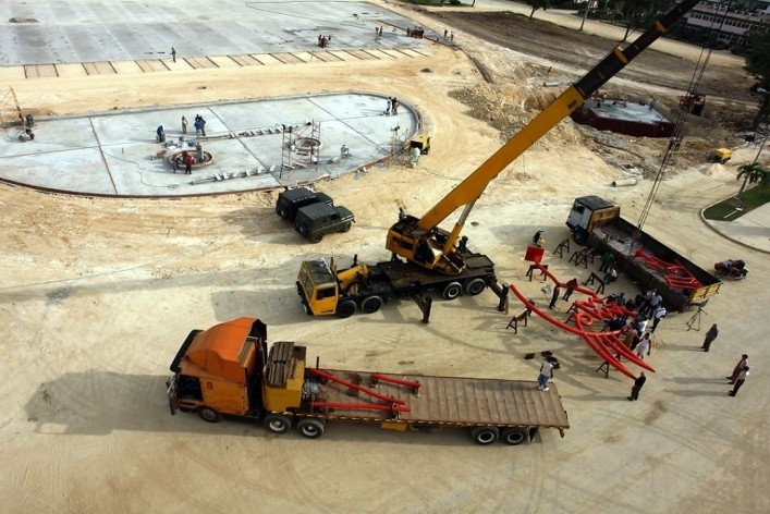 Escultura en obra el 26 Noviembre 2007<br />Foto divulgação 