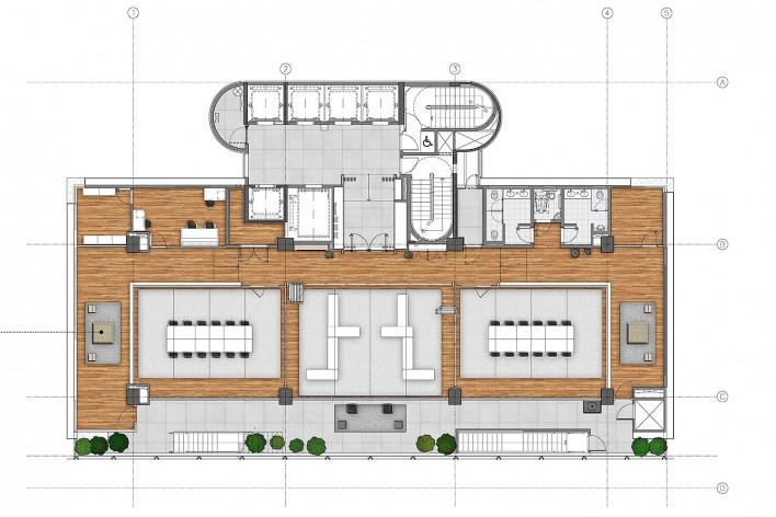 Sesc Avenida Paulista, planta 2º pavimento - estúdios, escritório Königsberger Vannucchi, 2018<br />Imagem divulgação  [Königsberger Vannucchi Arquitetos Associados]