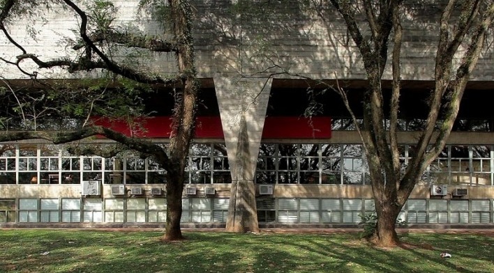 Faculdade de Arquitetura e Urbanismo da Universidade de São Paulo, Brasil, 1961-1969. Arquitetos Vilanova Artigas e Carlos Cascaldi<br />Foto Pedro Kok 
