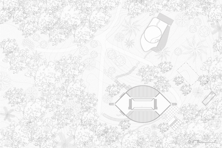 Bocaina House, site plan, São José do Barreiro SP, 2021. Architects Ana Altberg and Cesar Jordão<br />Imagem divulgação/disclosure image  [Acervo/collection Ana Altberg e Cesar Jordão]