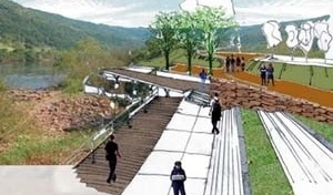 Perspectiva da borda urbanizada<br />Imagem do autor do projeto 