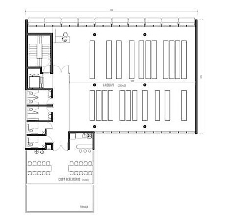 Planta 1º pavimento<br />Imagem do autor do projeto 