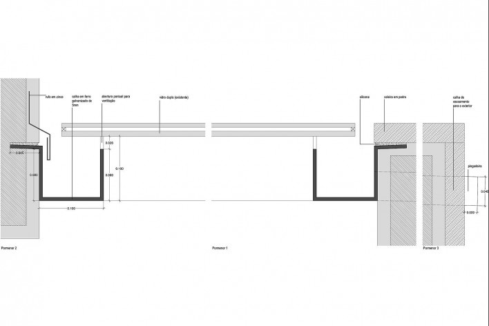 Casa na Cruz de Oliveira, detalhe técnico, 2ª fase, Benedita, Portugal. Arquiteto Pedro Fonseca Jorge<br />Imagem divulgação 