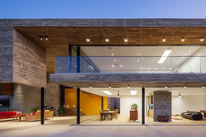 Residência LG, Bragança Paulista SP Brasil, 2014. Arquitetos Henrique Reinach e Maurício Mendonça (autores)/ Reinach Mendonça Arquitetos Associados<br />Foto/ photo Nelson Kon 