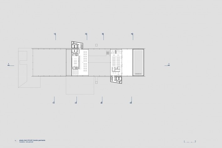 Sesc Limeira, planta terceiro pavimento, 2017. Arquitetos Alvaro Puntoni, João Sodré, José Paulo Gouvêa e Pedro Mendes da Rocha / Grupo SP + JPG.ARQ + Pedro Mendes da Rocha