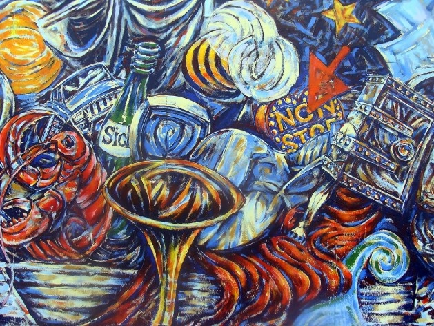 Muro grafitado em Berlim<br />Foto Pedro Pie 