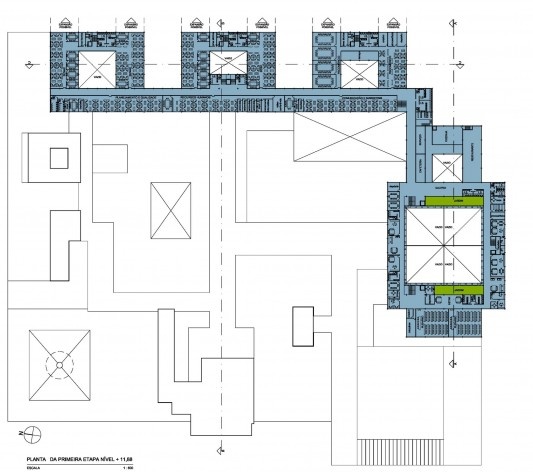 Concurso Sistema Fecomércio‐RS, planta nível +11.88m, primeira etapa. Alípio Pires Castello Branco e equipe, 4º lugar, 2011