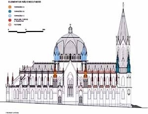 Catedral e Praça da Sé, vista lateral<br />Imagem de Paulo Bastos 