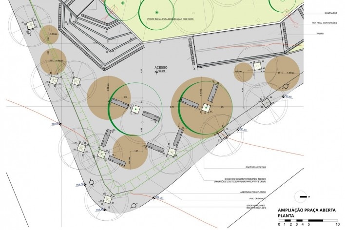 Parque Sabesp Butantã, planta da ampliação da praça aberta. Levisky arquitetos estratégia urbana<br />Imagem divulgação 