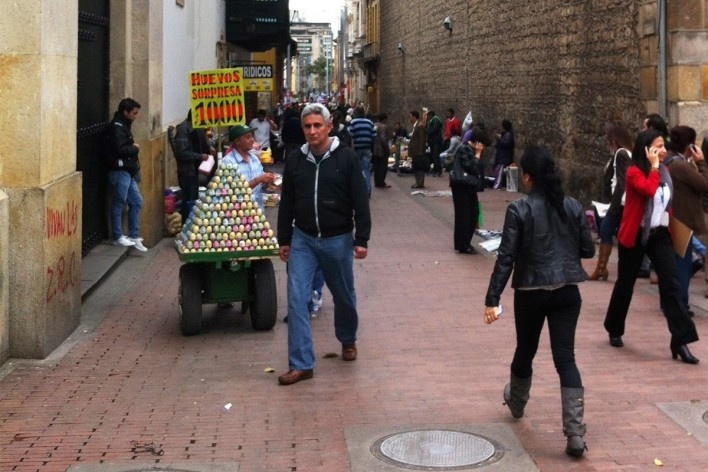 Vendedores ambulantes de Bogotá<br />Foto Abilio Guerra 