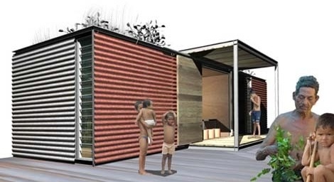 Perspectiva da unidade habitacional<br />Imagem dos autores do projeto 