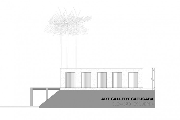 Art Gallery Catucaba, left elevation, São Luiz do Paraitinga SP Brasil, 2017. Arquiteto Sven Mouton / escritorio CRU! Architects<br />Imagem divulgação  [Acervo CRU! Architects/ Sven Mouton]